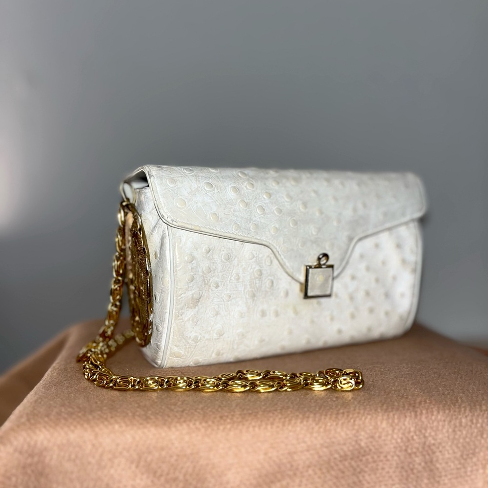 Amazing Vintage Ostrich Leather Bag from 1950’s